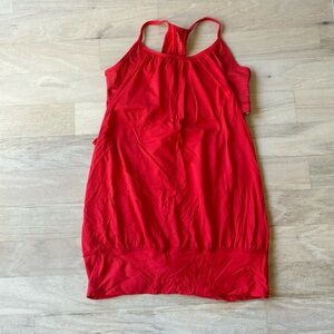 Lululemon red top with built in bra size 6